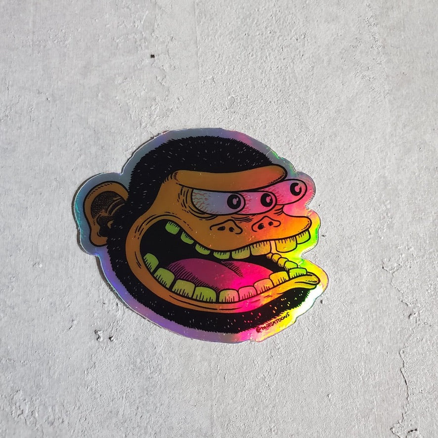 The 3 Eyed Monkey Holographic Sticker
